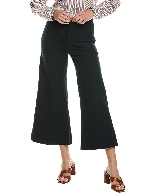 Striped women trousers with a nautical or modern patternFRAME Denim Le Crop Palazzo Trouser