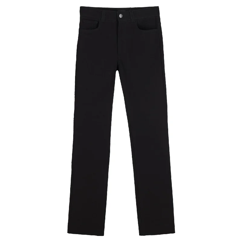 Pleated women trousers for a sophisticated and formal lookJoseph Straight Jeans in Black Cotton