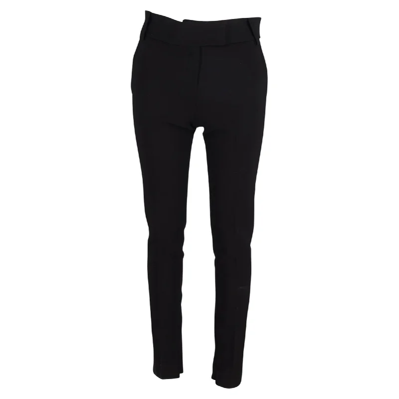 Bootcut women trousers to pair well with different shoesKhaite Dresden Skinny-Leg Ankle Crepe Pants in Black Viscose