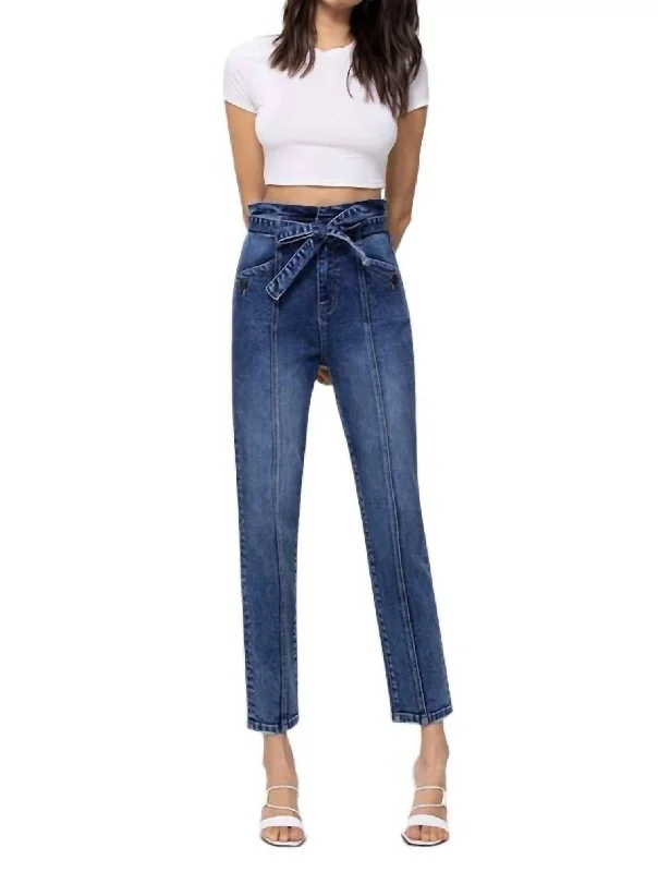 Leather women trousers for a bold and edgy lookPlastic Love Jean In Medium Wash