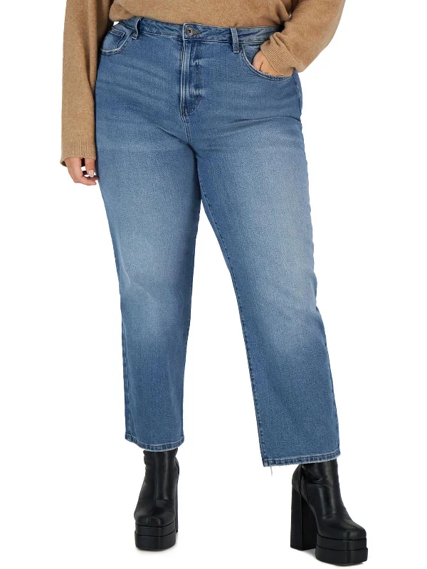 Denim women trousers for a durable and versatile optionPlus The Retro Womens Hi-Rise Relaxed Straight Leg Jeans