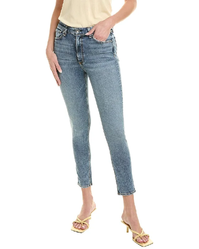 Linen women trousers for a breathable and summer - friendly choicerag & bone Nina High-Rise Norwalk Ankle Skinny Jean