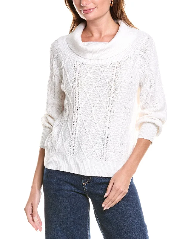 Turtleneck Women Sweater for a Classic and Elegant Style27 Miles Malibu Off-The-Shoulder Cashmere-Blend Sweater