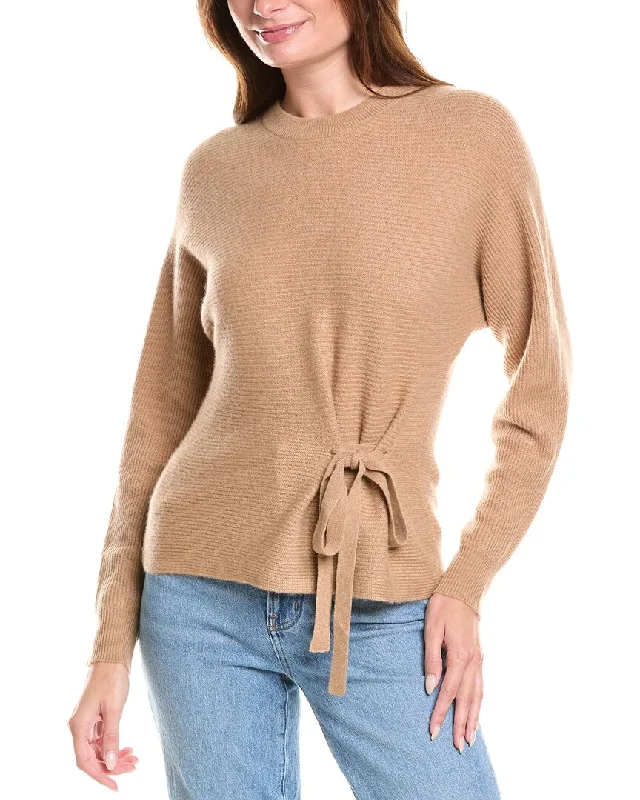 Color - Blocked Women Sweater for a Bold Fashion Statement27 Miles Malibu Tie Front Cashmere Sweater