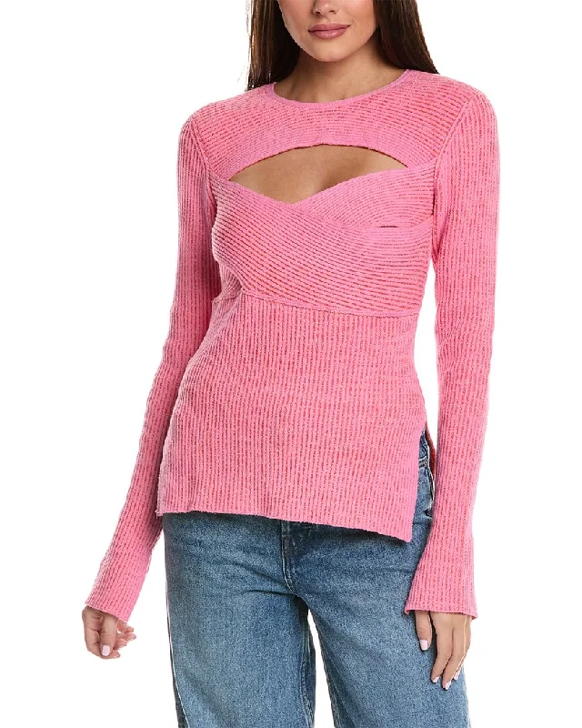 Cable - Knit Women Sweater with Intricate Patterns3.1 Phillip Lim Double Face Top