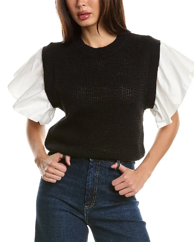 Cropped Women Sweater to Pair with High - Waisted BottomsBrook + Lynn Top