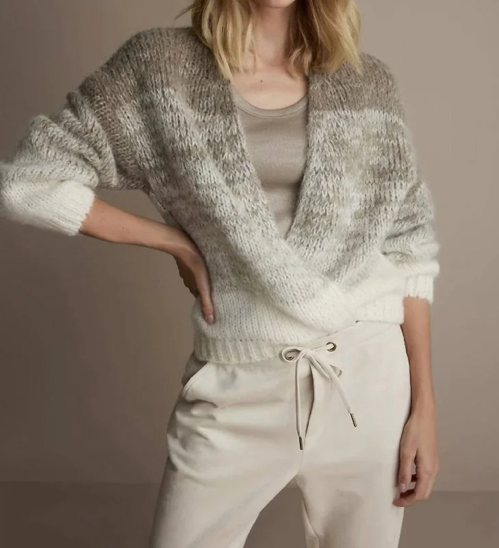 Oversized Women Sweater for a Cozy and Fashionable LookDegrade Cardi In Clay