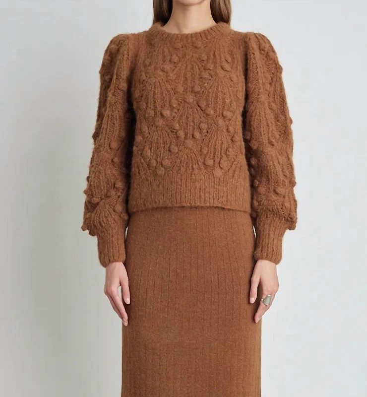 V - Neck Women Sweater to Elongate the NecklineMarisa Sweater In Sienna