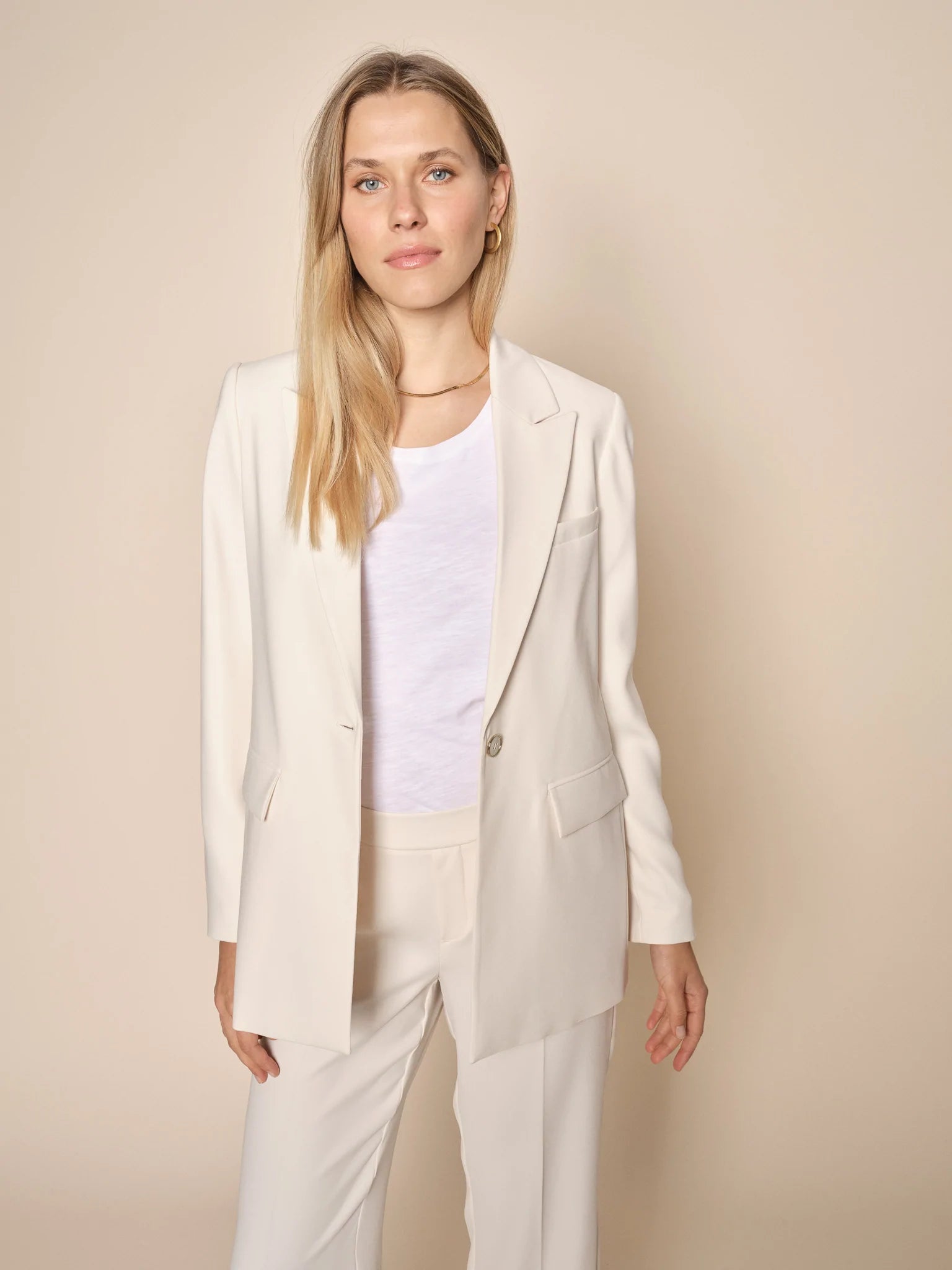 Cashmere Women Sweater with a Luxurious Soft TouchMos Mosh Bine Leia Blazer -Birch