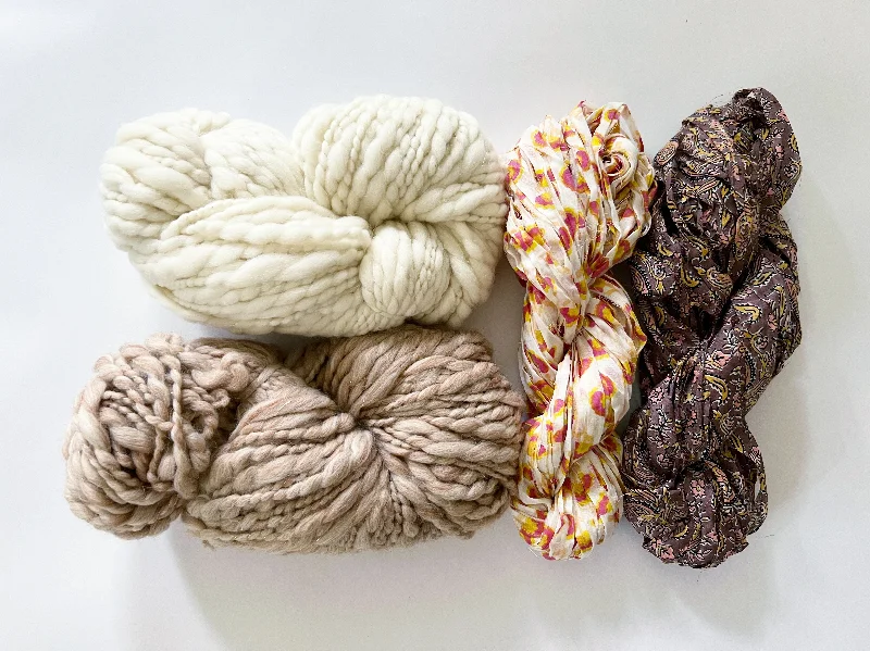 Cafe au Lait/French Vanilla/Ochre Rose/Mocha Paisley