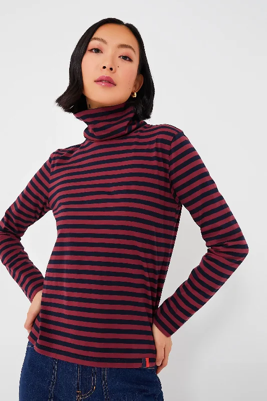 Hooded Women Sweater for Added Comfort and StyleThe Navy and Pinot Turtleneck