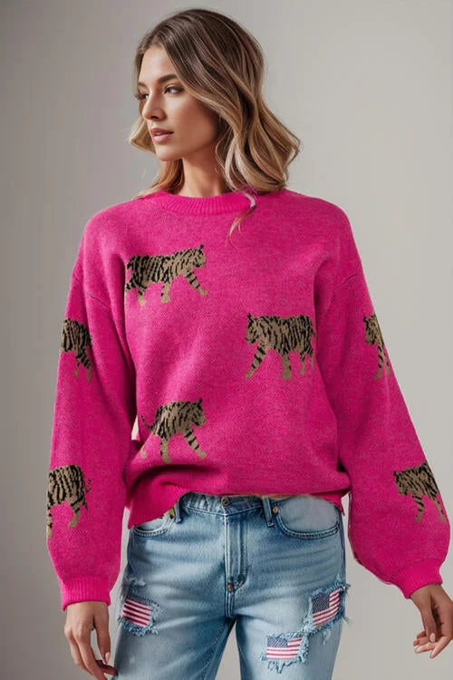 Organic Cotton Women Sweater for an Eco - Friendly ChoiceHarper Tiger Sweater