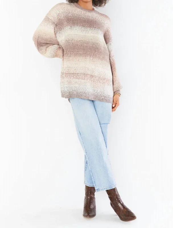 Color - Blocked Women Sweater for a Bold Fashion StatementTimothy Tunic Sweater In Neutral Space Dye Knit