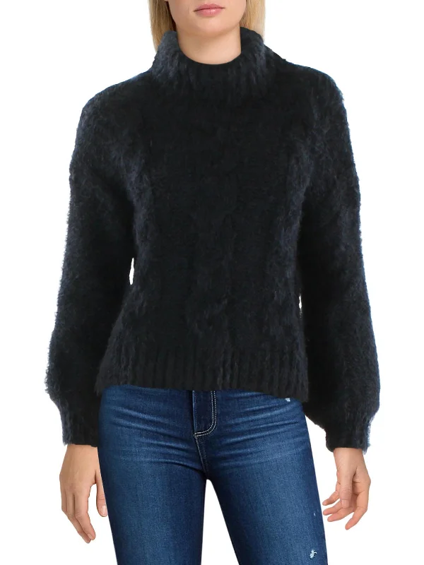 Lightweight Women Sweater for Spring and FallWomens Knit Cut Out Back Turtleneck Sweater