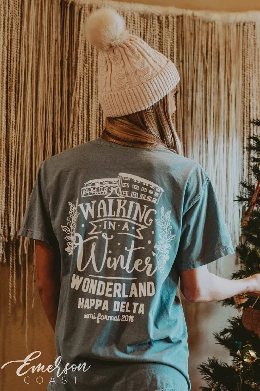 Striped Women T Shirt in a Classic PatternKappa Delta Winter Semi Formal Tshirt