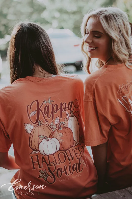 Crop Top Women T Shirt to Pair with High - Waisted BottomsKappa Halloween Social Tee