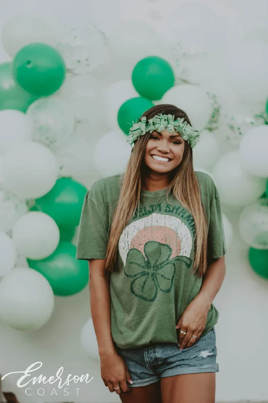 Striped Women T Shirt in a Classic PatternKD Vintage Shamrock Green T-shirt