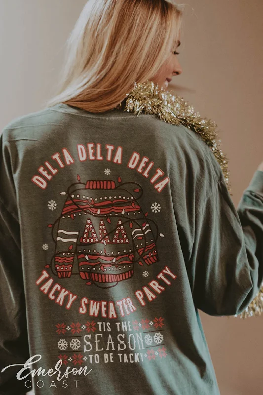 Tie - Dye Women T Shirt with a Bohemian VibeTri Delt Tacky Sweater Party Tshirt