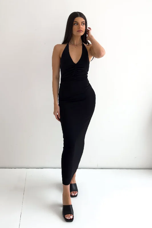 Lace - Embellished Women Dress for an Elegant and Sophisticated AppearanceLace - Embellished Women Dress for an Elegant and Sophisticated AppearanceAlisha Midi Dress - Black