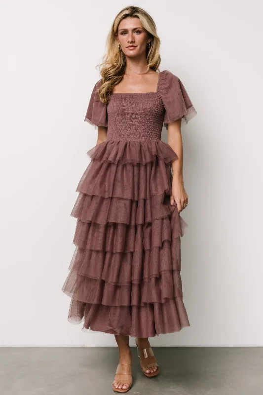 Shift Women Dress with a Simple and Classic Design for Everyday WearShift Women Dress with a Simple and Classic Design for Everyday WearCherise Tulle Tiered Dress | Dusty Lavender