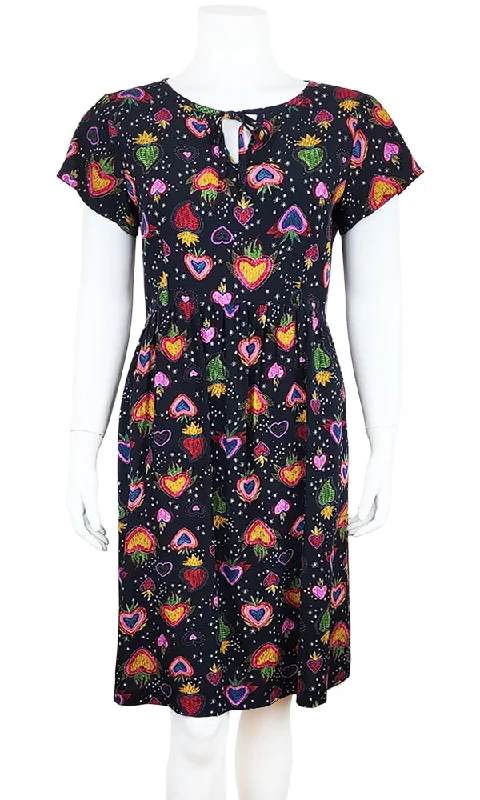 Sheath Women Dress with a Tailored Fit for a Professional LookSheath Women Dress with a Tailored Fit for a Professional LookCLEMENTINE Flaming Hearts Dress - FINAL SALE