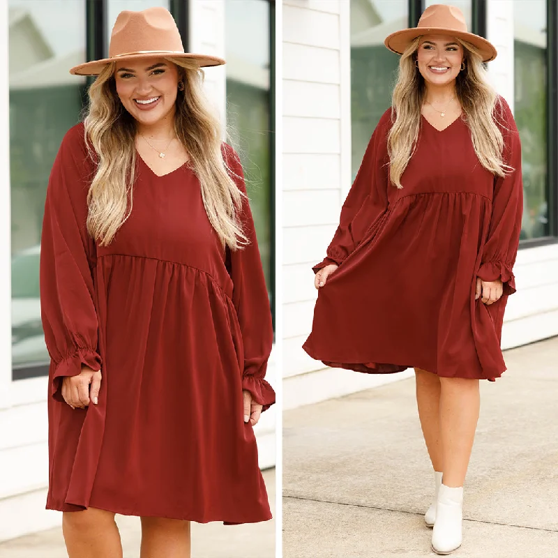 Sheath Women Dress with a Tailored Fit for a Professional LookSheath Women Dress with a Tailored Fit for a Professional LookHere's To Love Dress, Burgundy