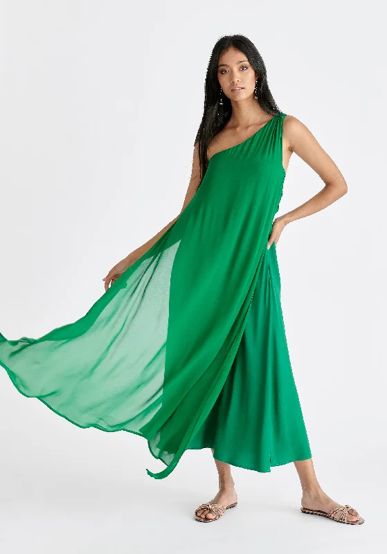 Shift Women Dress with a Simple and Classic Design for Everyday WearShift Women Dress with a Simple and Classic Design for Everyday WearOne Shoulder Flowy Dress