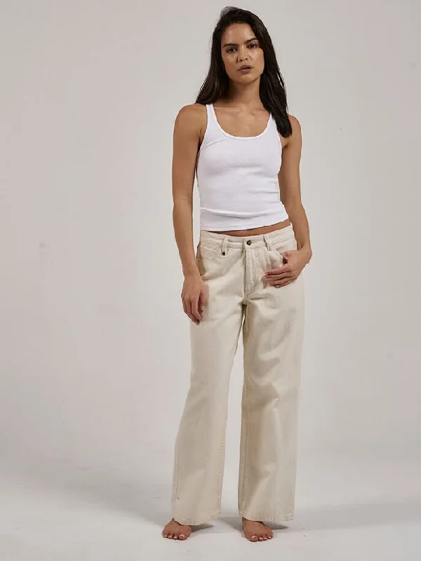 Skinny women jeans with a form - fitting designBillie Low Baggie Jean - Heritage White