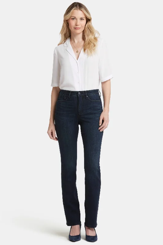 Dark - wash women jeans for a sophisticated and slimming effectBillie Mini Bootcut Jeans In Petite - Obsidian Blue