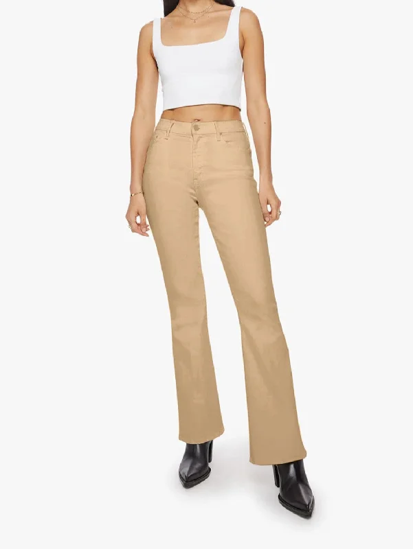 Colored women jeans in vibrant hues like red and yellowWeekender High Rise Skimp Jean - Sand