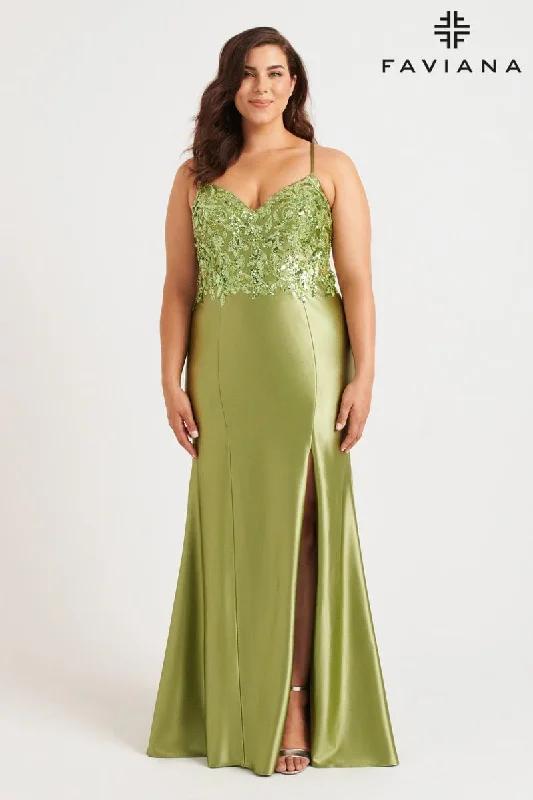 Sheath Women Dress with a Tailored Fit for a Professional LookFaviana Plus Sizes Dress 9563