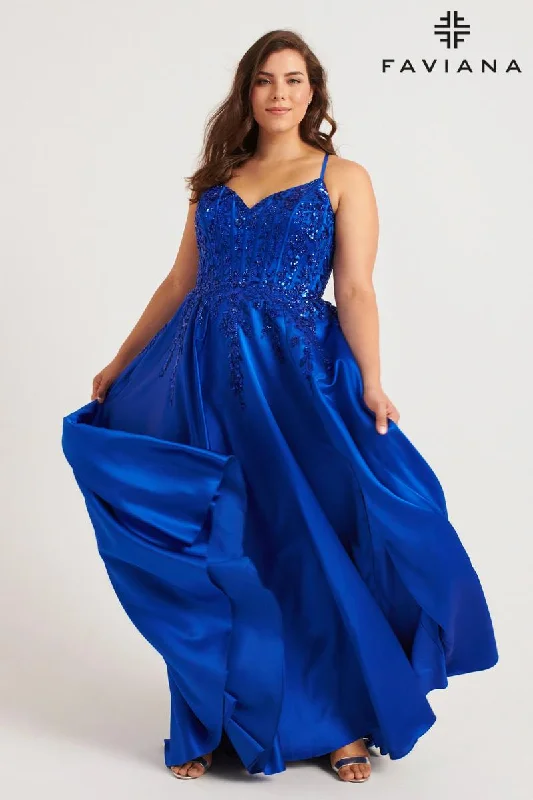 Ball Gown Women Dress with a Full Skirt for a Princess - like LookFaviana Plus Sizes Dress 9575