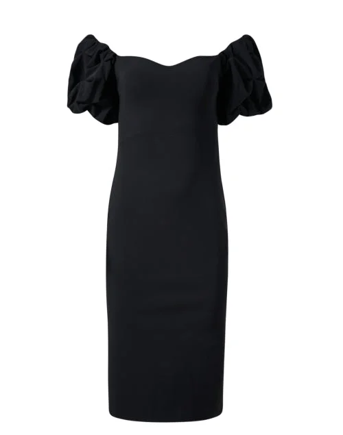 Empire Waist Women Dress to Accentuate the Bust and Conceal the WaistGavril Black Off-the-Shoulder Dress