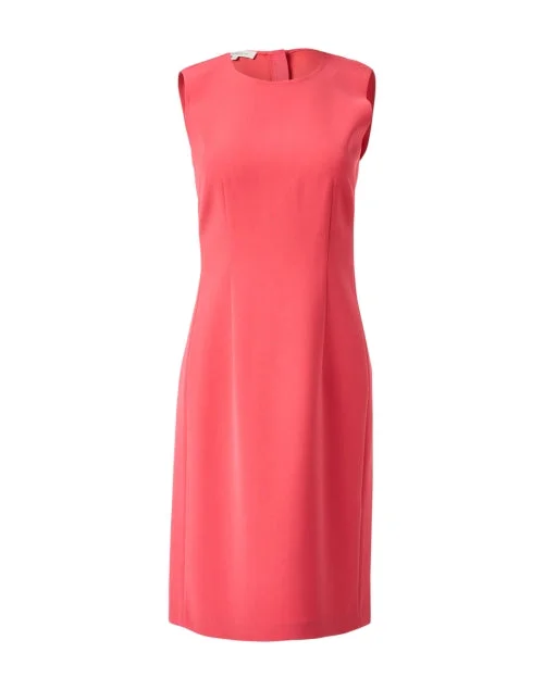 Mermaid - Style Women Dress with a Fitted Silhouette for Special OccasionsHarpson Coral Pink Crepe Dress