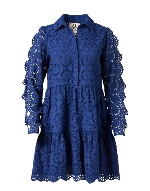 Halter Neck Women Dress to Show Off the Shoulders and NecklineIsabella Navy Lace Shirt Dress