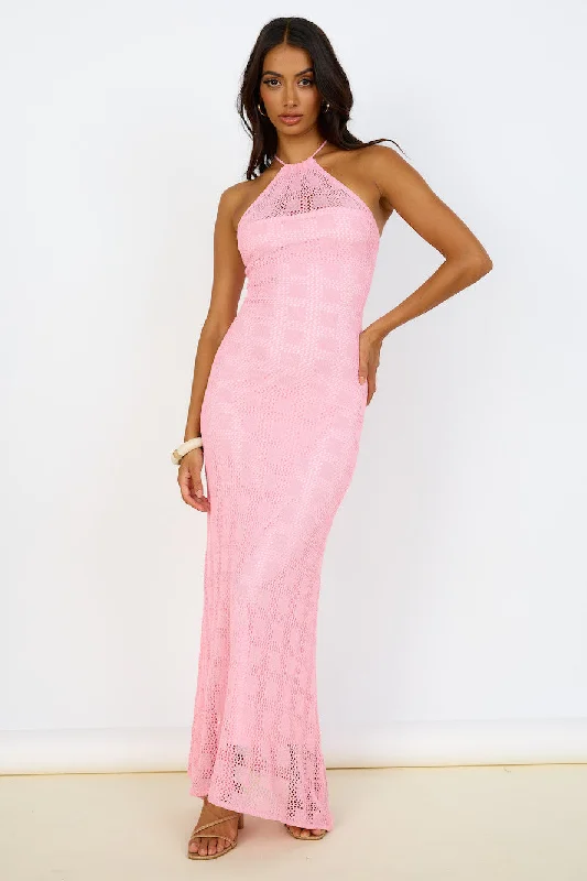 Ruffled Women Dress with Multiple Layers for a Playful and Girly StyleKombucha Maxi Dress Pink