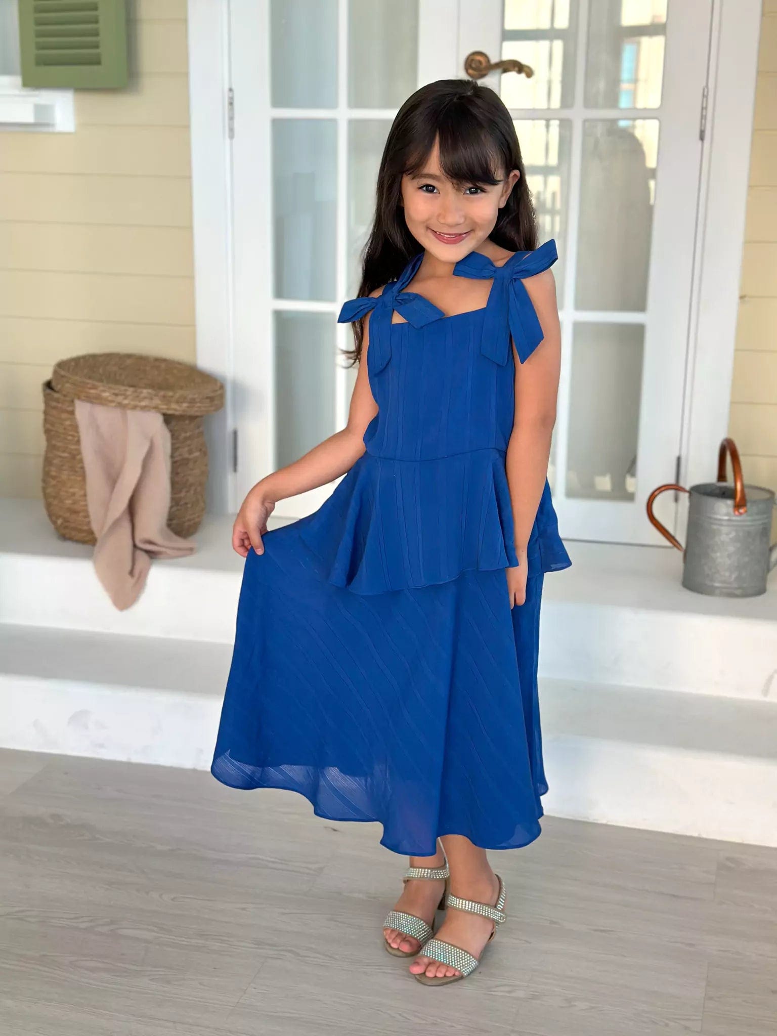 Off - the - Shoulder Women Dress for a Romantic and Feminine LookMini Imperial Blue Long Dress