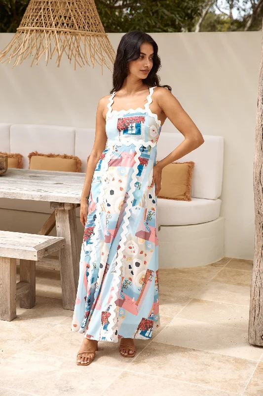 Sleeveless Women Dress in Bright Colors for Summer PartiesNew In Town Maxi Dress Multi