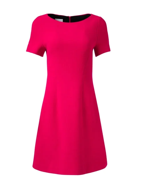 Shift Women Dress with a Simple and Classic Design for Everyday WearRaspberry Red Wool Dress