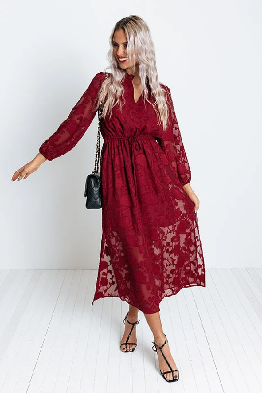 Lace - Embellished Women Dress for an Elegant and Sophisticated AppearanceRows Of Roses Maxi