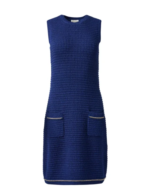 Empire Waist Women Dress to Accentuate the Bust and Conceal the WaistSaige Blue Knit Sheath Dress