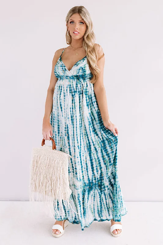 Strapless Women Dress with a Built - in Bra for Comfort and SupportWest Coast Story Tie Dye Maxi