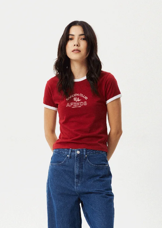 Muscle Women T Shirt for a Sporty and Casual LookAFENDS Womens Cultivate - Ringer Tee - Ketchup