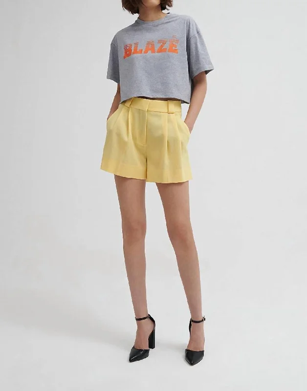 Belted Women Shorts to Enhance the WaistlineCool & Easy Citron Selle Pants In Yellow