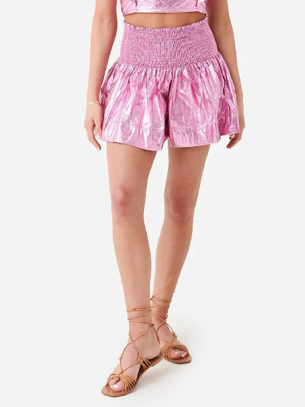 Cuffed Women Shorts for a Laid - Back and Trendy LookErica Short In Pink Parade