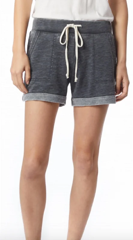 Jeanette Women Shorts with a Soft and Comfortable FeelLounge Shorts In Washed Black