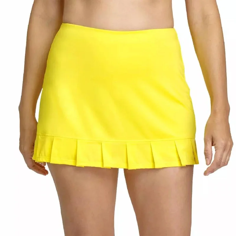 Denim Women Shorts with Distressed Details for a Casual VibeMaple Skort In Buttercup