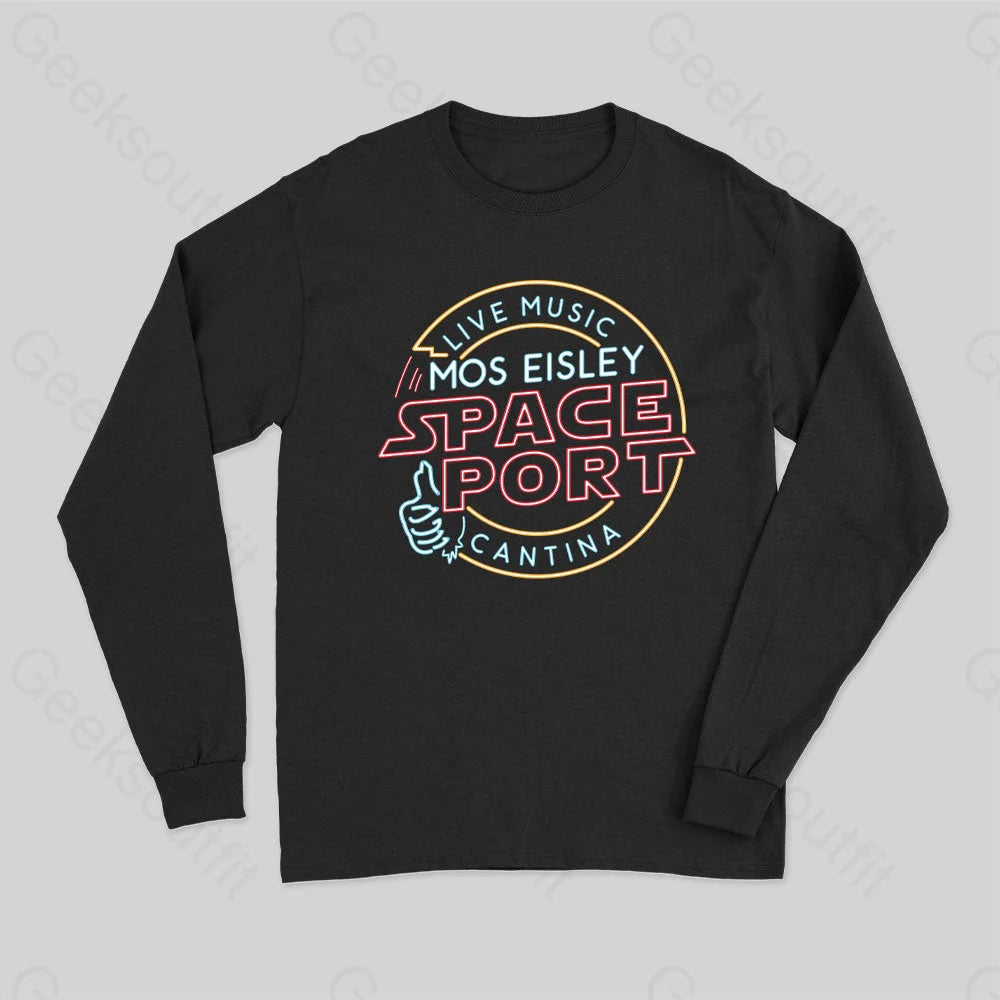 Embroidered Women T Shirt with Intricate DetailsMos Eisley Space Port Long Sleeve T-Shirt