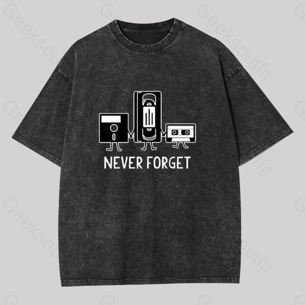 Crew Neck Women T Shirt with a Timeless DesignNever Forget Washed T-shirt