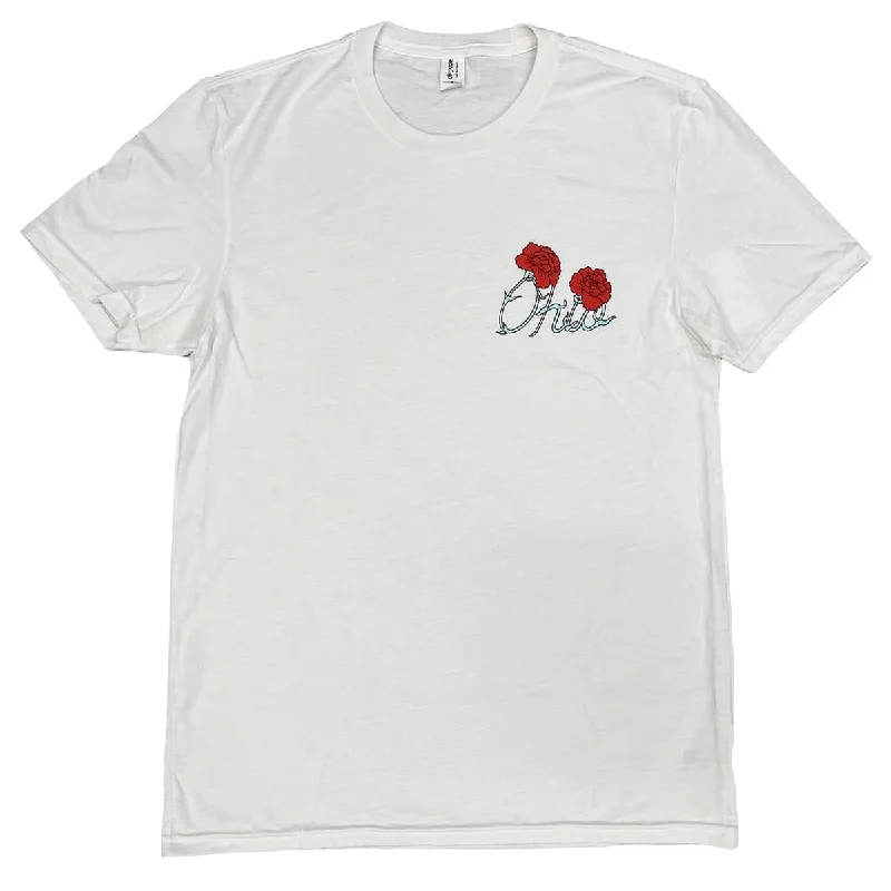 Embroidered Women T Shirt with Intricate DetailsOhio Carnation Script Shirt